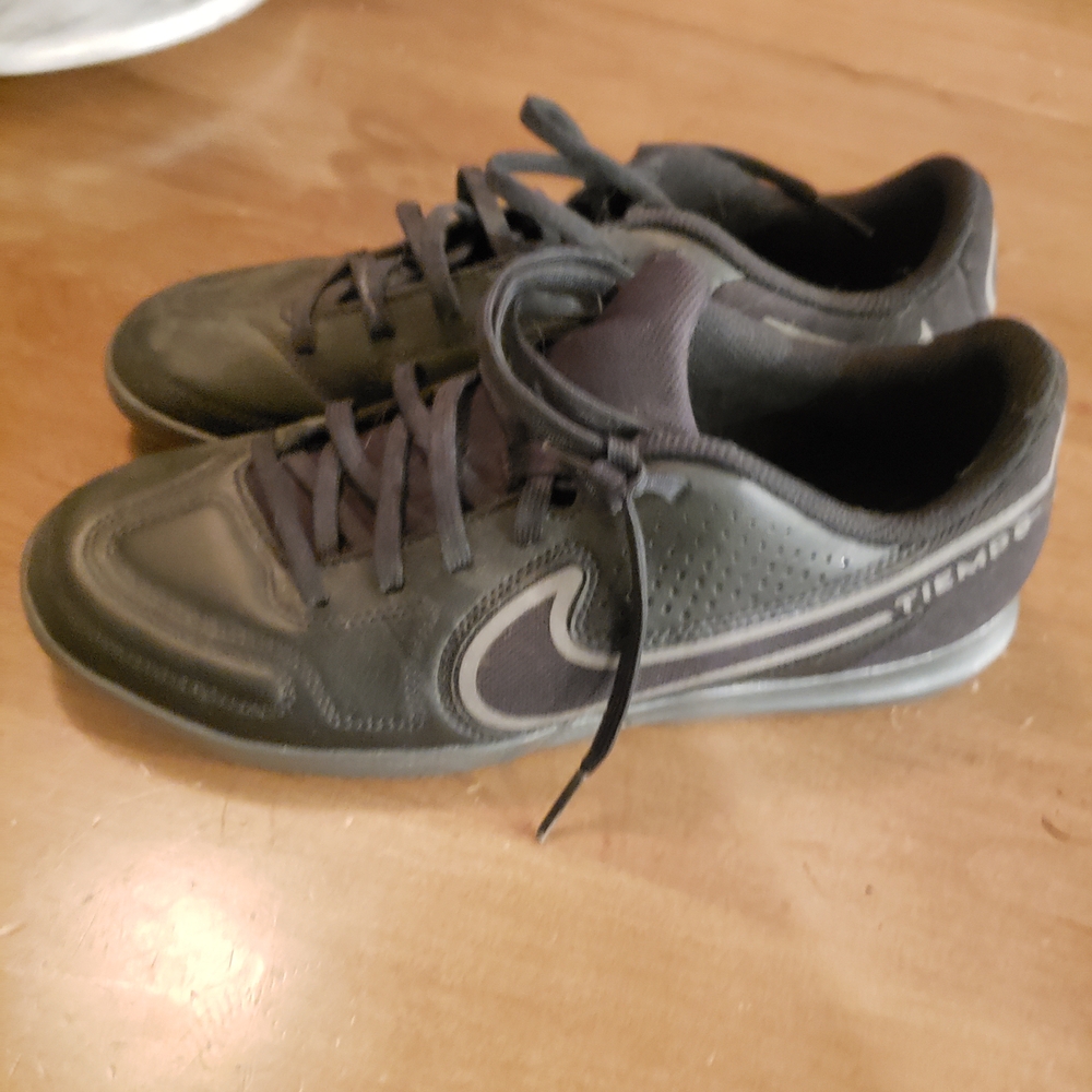 Nike Tiempo Black Athletic Shoes